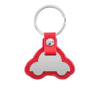 Personalised Leather Keyring | Car-Shaped Tag Engraved