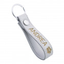 Personalised Genuine Leather Strap Keyring