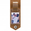 Personalised Genuine Leather Photo Holder Keyring