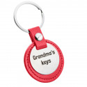 Personalised Leather Keyring – Round Tag & Custom Engraving