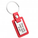 Personalised Leather Keyring – Rectangle Tag & Custom Engraving