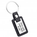 Personalised Leather Keyring – Rectangle Tag & Custom Engraving