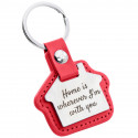 Personalised Leather Keyring – House-Shaped Tag & Custom Engraving
