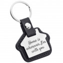 Personalised Leather Keyring – House-Shaped Tag & Custom Engraving