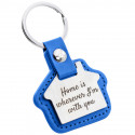 Personalised Leather Keyring – House-Shaped Tag & Custom Engraving