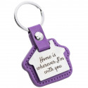 Personalised Leather Keyring – House-Shaped Tag & Custom Engraving