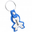 Personalised Leather Keyring – Boy-Shaped Charm & Custom Engraving