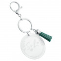 Personalised Acrylic Keyring with Tassel – Engraved Names or Initials