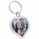Personalised Acrylic Heart Photo Keyring –  Full-Colour Photo Print & Back Message