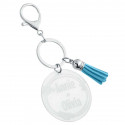Personalised Acrylic Keyring with Tassel – Custom Engraved Names