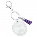 Personalised Acrylic Keyring with Tassel – Custom Engraved Names