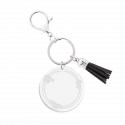 Personalised Acrylic Keyring with Tassel – Custom Engraved Names