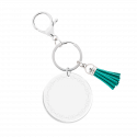 Personalised Heart Border Keyring – Engraved Text with Tassel