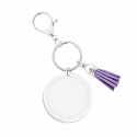 Personalised Heart Border Keyring – Engraved Text with Tassel