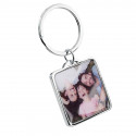 Personalised Luxury Square Keyring with Photo and Engraved Names
