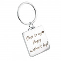 Personalised Luxury Square Keyring with Photo and Engraved Names