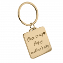 Personalised Luxury Square Keyring with Photo and Engraved Names