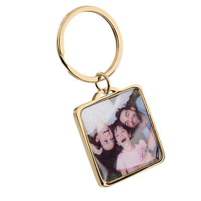 Luxury Square Keyring with picture
