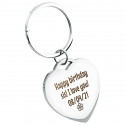 Luxury Heart Photo Keyring - Personalised with Photo and Text Engraving