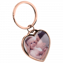 Luxury Heart Photo Keyring - Personalised with Photo and Text Engraving