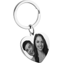Personalised Heart Keyring – Engraved Photo & Custom Text