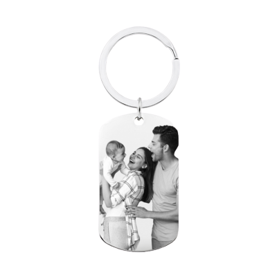 Military tag Keyring with picture