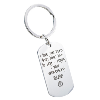 Military tag Keyring with picture