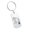 Personalised Keyring with Your Child's Drawing – Engraved Steel Military Keyring