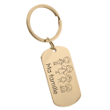 Personalised Family Illustration Keyring – Engraved Military Tag
