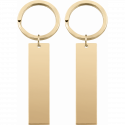 Personalised 2 Engraved Rectangle Keyrings
