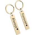 Personalised 2 Engraved Rectangle Keyrings