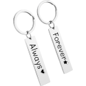 Personalised 2 Engraved Rectangle Keyrings