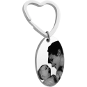 Personalised Oval Dog or Cat Photo Engraved Keyring
