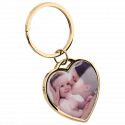Luxury Heart Photo Keyring - Personalised with Dog or Cat Photo and Text Engraving