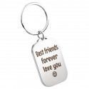 Personalised Luxury Rectangle Keyring with Dog or Cat Photo and Custom Names