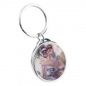 Luxury Round Photo Keyring - Personalised with Dog or Cat Photo and Text Engraving
