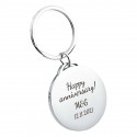 Luxury Round Photo Keyring - Personalised with Dog or Cat Photo and Text Engraving
