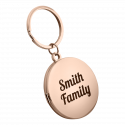 Personalised Couple’s Round Keyring – Custom Photo Locket & Message
