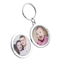 Personalised Couple’s Round Keyring – Custom Photo Locket & Message