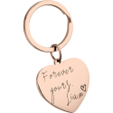 Personalised Heart Keyring – Engraved Handwriting & Custom Message