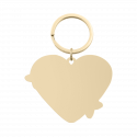 Personalised Engraved Heart Keyring with Sparkles