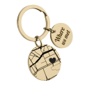 Personalised Geo-Map Keyring – Custom Location Design & Engraved Coordinates