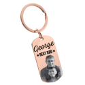 Personalised Photo Keyring – "Best Dad" Design & Custom Name