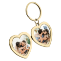 Personalised Couple's Locket Keyring with Photos plus 'In Love Since' Engraving