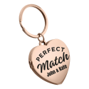 Personalised Couple’s Heart Locket Keyring - Perfect Match