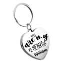 Engraved Locket Keyring with Photos for Couples - You are my heart