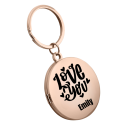 Personalised Couple's Locket Keyring with Photos plus ''Love you'' Engraving