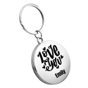 Personalised Couple's Locket Keyring with Photos plus ''Love you'' Engraving
