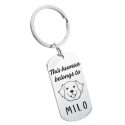 Personalised Dog Breed Keyring – Engraved Military Tag & Name