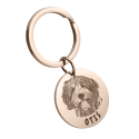 Personalised Pet Photo Round Keyring—Add Your Dog or Cat's Picture and Name